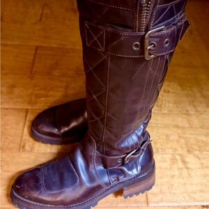 Ralph Lauren men’s Brown Leather Boots Purple Label,  made in Italy.